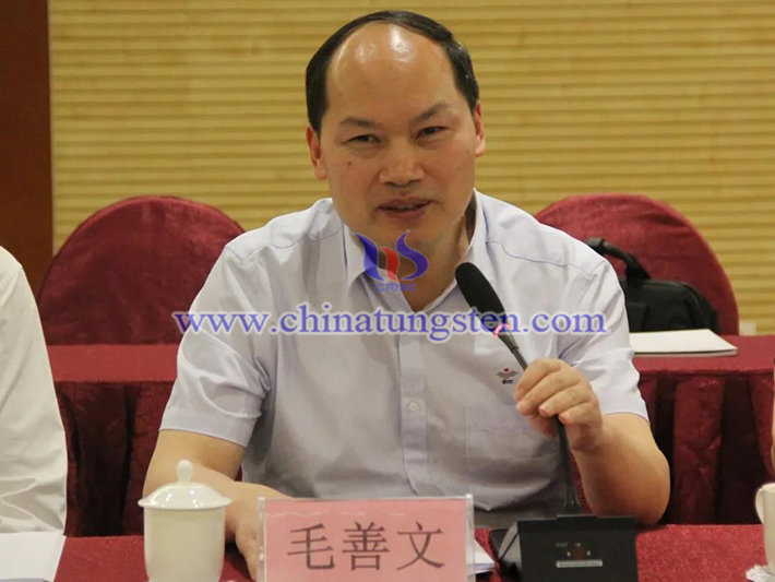 中國鎢業協會主席團主席、株洲硬質合金集團有限公司總經理毛善文